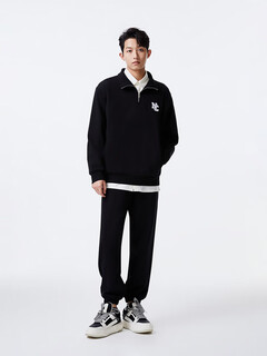 Jack&jones autumn sports pants trendy pure cotton loose leggings sweatpants versatile casual pants for men 22431d024 e40 black s 170/80a/sr