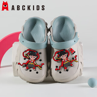 Abc kids children's clogs boys cartoon nezha sandals girls baby outdoor sandals men 8623 light gray 40-41