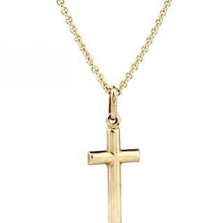 Ouyin fenny 18k gold pendant for couples, plain gold, uninlaid, classic, fashionable, three-dimensional, versatile, stackable small pendant, hot-selling model/k yellow small pendant