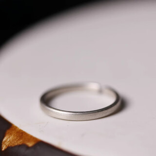 Dl 1998 fat donglai same style plain ring niche design 925 silver thin ring plain ring for women simple personality large inner diameter