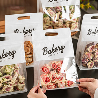 Vinland snow flakes packaging bag cookie madeleine portable ziplock bag baked nougat candy 250g sealed small portable bakery zipper bag 10 pcs