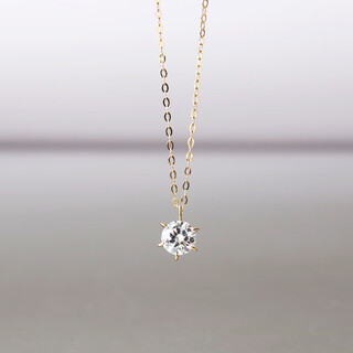 Fujiu korea imported pure 14k gold small pendant sparkling zircon simple pendant necklace matching clavicle chain for women separate pendant without chain pure 14k gold