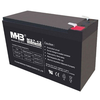 Fujian huashui battery ms7-12 lead-acid 12v7ah/20hr audio fire backup black