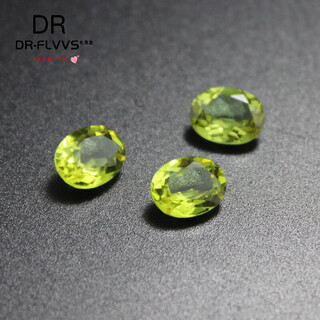 Chinese valentine's day gift peridot august birthstone yellow green bare stone sun gemstone yellow oval (10x12mm)