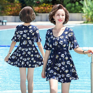 Yu zhaolin's mother's swimsuit women's belly-covering slimming conservative split middle-aged and elderly hot spring summer plus size swimsuit
