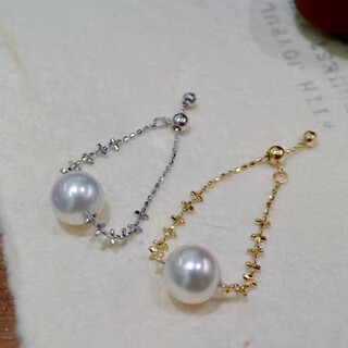 Fujiu diy jewelry accessories au750g18k gold adjustable size lace pearl ring empty support k gold closed ring support k white adjustable size