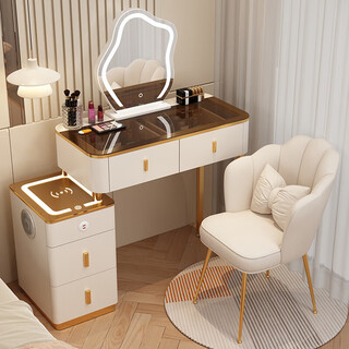 Zhixin muwang small apartment dressing table bedroom dressing table light luxury high-end dressing table bedside table one modern simple dressing table