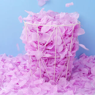 Runhua nian simulated rose petals proposal wedding bed fake petals commemorative birthday ktv romantic light purple 5 pack about 500 pieces