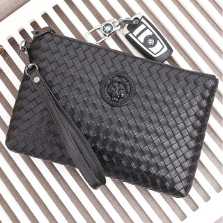 Pengjing wallet men's long handbag wallet zipper wallet large capacity business clutch bag soft envelope trendy bag tiger head clutch-large size