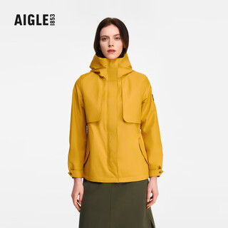 Aigle spring and summer windproof top rainproof breathable fishtail hooded casual jacket for women wheat gold bn342 36 (160/84a)