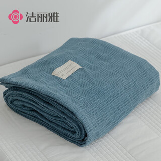 Jialiya summer thin towel quilt pure cotton gauze blanket office nap blanket air conditioning blanket sofa bed suge-dark blue 100cmx150cm class a baby grade cotton