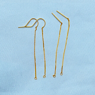 Universal ear wire needle type chopard 18k gold accessories diy small jade safety buckle round bead earrings empty support earrings 18k gold yellow ear needle style