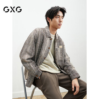 Gxg men's shopping mall brown lapel jacket brown 175/l