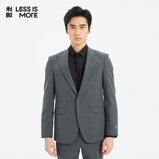 Lilang youth business men's two-color striped suit men's lapel collar formal two-piece set a5cxf93 medium gray 180a