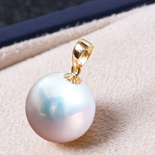 Mhfdo old phoenix quality single pearl pendant plated 18k single pendant with necklace large south sea gold mother-of-pearl pearl buckle white 14 mm
