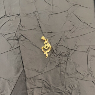 Red shadow plated 18k gold pendant women's gold necklace single pendant single without chain clavicle chain single pendant 18k gold (fetish)