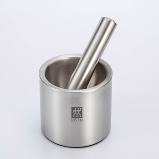 Zwilling (zwilling) german tail goods 304 stainless steel masher solid garlic masher household grinder medicine jar bowl 316 garlic masher