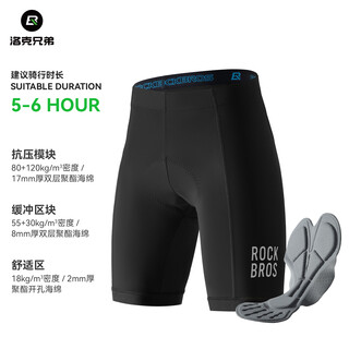 Rockbros summer cycling pants men's and women's mountain bike road bike cycling shorts bicycle pants sponge pad cycling equipment pasta-black l