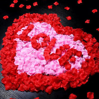 Youjia liangpin mixed color simulated flower petals 2000 pieces confession proposal birthday wedding decoration props wedding celebration fake petals