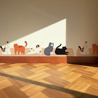 Gift children's room cartoon stickers baby baby room stickers wall layout decorative paintings cute animal wallpaper