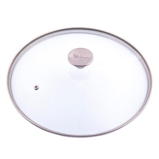 Victoria 12.1cm tempered glass pot lid, specially designed for 33cm cast iron pot, high temperature resistant and microwaveable