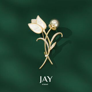 Jay tulip brooch women's coat suit corsage birthday gift for elder mothers and mother-in-law