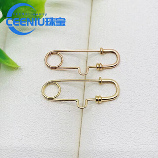 Ceeniu fat donglai's same style 18k gold brooch small brooch corsage accessories gold rose gold paper clip pearl pendant multiple large size k rose gold 1 piece