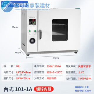 Mppmck tianyu electric heating constant temperature blast drying oven high temperature heating small industrial oven medical dryer laboratory desktop inner size/45*35*45/galvanized 101-1