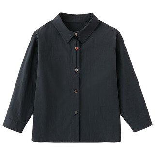 Haqi children's clothing spring and autumn children's long-sleeved shirt skin-friendly cotton korean style spring clothing boys and girls casual tops new style navy 170