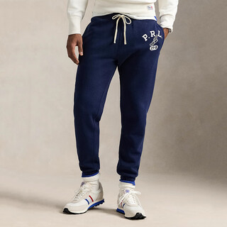 Ralph lauren men's sweatpants 25 new logo comfortable breathable casual sports trousers letter embroidered trousers navy blue/cruise navy xs