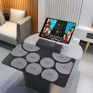 Kehuixing hand roll drum portable drum electronic drum game pad boys girls toys musical instruments children's day gift black flagship model drum sticks/pedals/game software