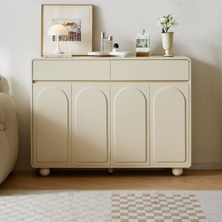 Lin's home shoe cabinet door entry cabinet storage cabinet one-piece wall-mounted large-capacity home cream style entrance roman series un1n 1.2m shoe cabinet