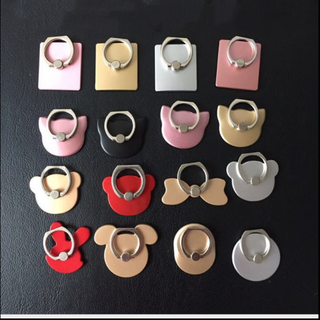 珍益康手机指环扣支架平板懒人支架防滑防丢防摔轻薄粘贴不脱落桌面支架后背超薄拉环 加厚粗金色--款式随机