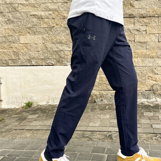 Under armor sweatpants men's training fitness quick-drying woven casual straight trousers 409-blue s