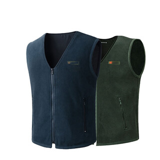 Jihua tongrui velvet vest land fleece cold warm cardigan zipper warm vest waistcoat navy blue winter navy blue xl 175-92