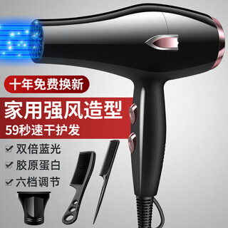 Philips (philips) same style german hair dryer for household high wind power hair salon high power 2200w barber shop negative ion hot and cold wind mute german black 18000 wind power home use free three years 10 years