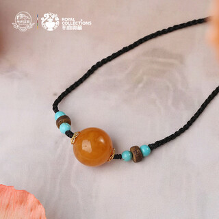 Potala palace unique beeswax turquoise agarwood necklace amber pendant for men and women new chinese style pendant as a birthday gift for my wife