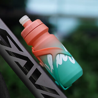 Lism bicycle water bottle rack water bottle rack mountain road bike one-piece water cup rack folding bike riding equipment accessories summer pink and green water bottle rack + water bottle 650ml