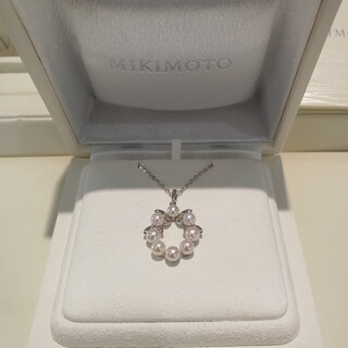 Shumo japan purchasing akoya pearl pendant necklace sterling silver garland clavicle chain for girlfriend silver chain 4-4.50mm40cm