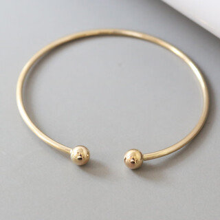 Pu lian is a good match with korean pure 10k gold bracelet for women, simple temperament bracelet that does not lose pigment gold open bracelet bracelet 10k gold