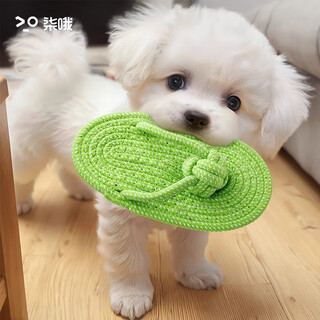 Qi oh dog tug-of-war toy, knotted dog chewing rope toy, oversized slippers, carrot puppy resistant to chewing and grinding teeth, pet toy, small rope knotted slippers