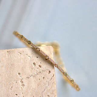 Kechu replica 18k gold-filled square diamond bracelet bezel-encrusted european and american style high-end bracelet