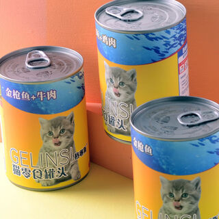 Greens cat canned staple food, canned cat snacks, wet food, general purpose for adult cats and young cats 375g, multi-flavor fattening nutrition, mixed flavors * 6 cans