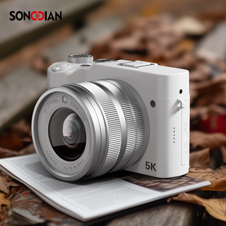 松典（SONGDIAN）数码相机6400万前后双摄8倍光学变焦高清微单vlog照相机dc209x 官方标配 256G内存 白色
