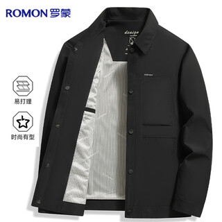 Romon anti-wrinkle jacket men's lapel spring and autumn business casual jacket middle-aged and youth tops executive workwear jacket