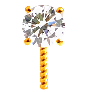 Yuyao 18k gold buckle princess model au750 gold pearl pendant empty support accessories necklace inlaid with princess diana model semi-finished product large size - 30 points zircon model - 18k gold