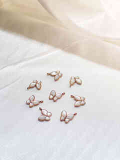 Chihuan 18k gold butterfly pendant, white mother-of-pearl necklace, colored gold rose gold clavicle chain set for valentine's day for your girlfriend, 18k gold rose gold, with 18k gold necklace