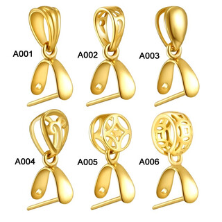 Qq18k gold pendant buckle jade jade pendant 18k gold color a001