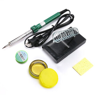 Elecall electric soldering iron set 60w containing rosin solder wire soldering iron stand high temperature sponge electronic tool set esi-112a