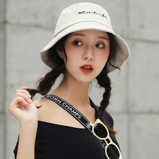 Glo-story sun hat korean style unisex basin hat retro versatile fisherman hat mmz814102 beige